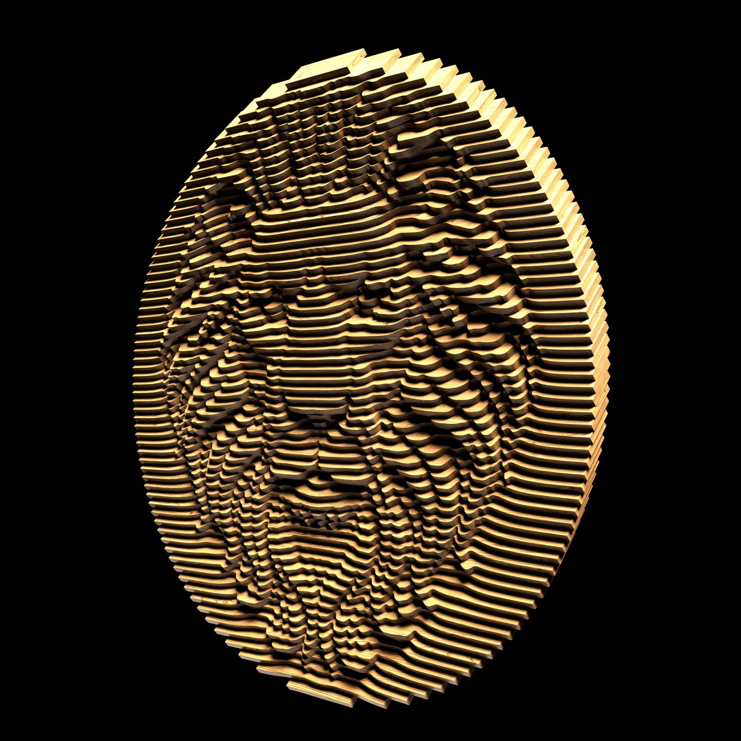 Parametric Wall Art LION HEAD V2 Round