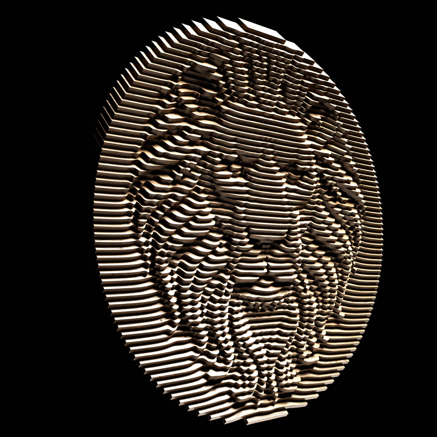 Parametric Wall Art LION HEAD V2 Round