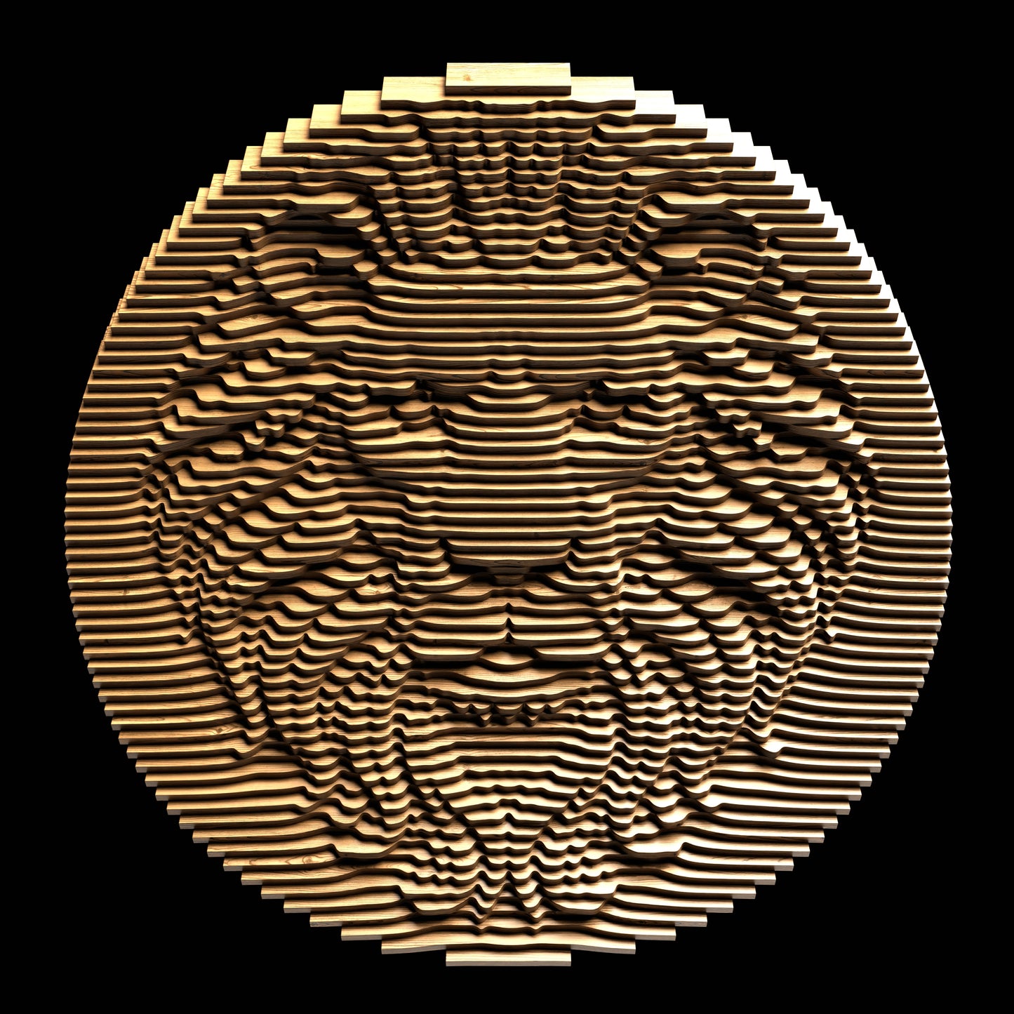 Parametric Wall Art LION HEAD V2 Round