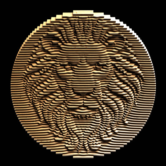 Parametric Wall Art LION HEAD V2 Round