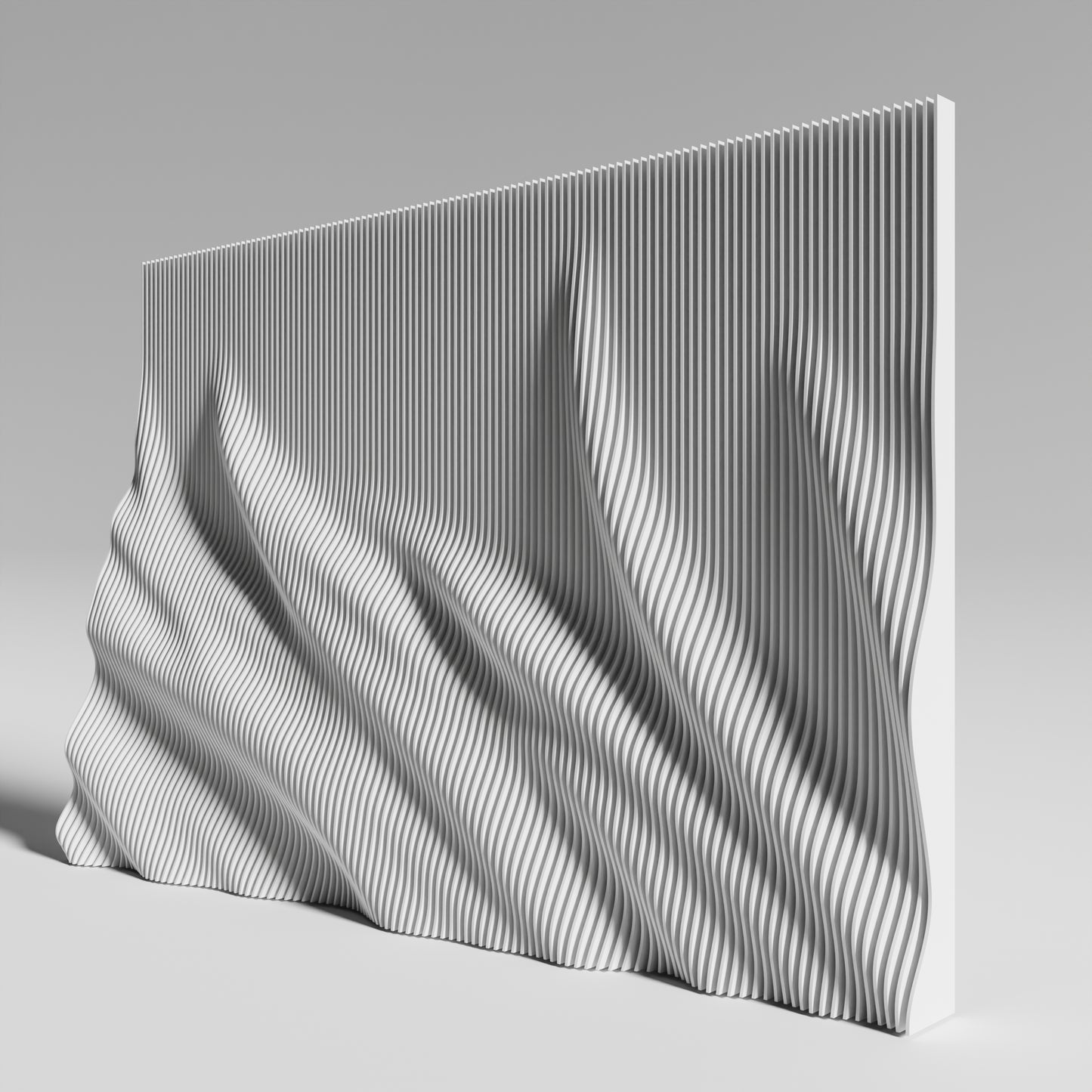 Parametric "Wave wall 2" CNC cutting file