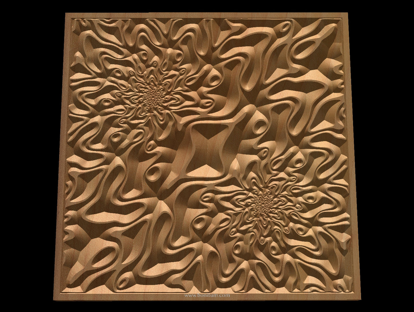 TMGW2 Wavy pattern Vector file for V- bit carving with software Vectric Aspire, Cut3D, ArtCAM - Bonitum CNC Model Studio