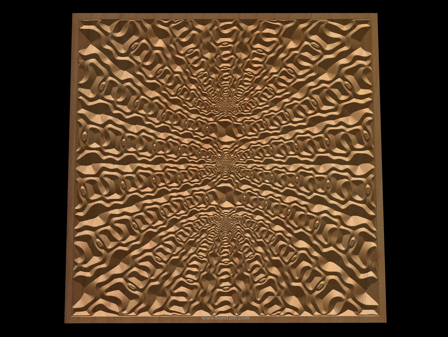 TMGW41 Wavy pattern Vector file for V- bit carving with software Vectric Aspire, Cut3D, ArtCAM - Bonitum CNC Model Studio