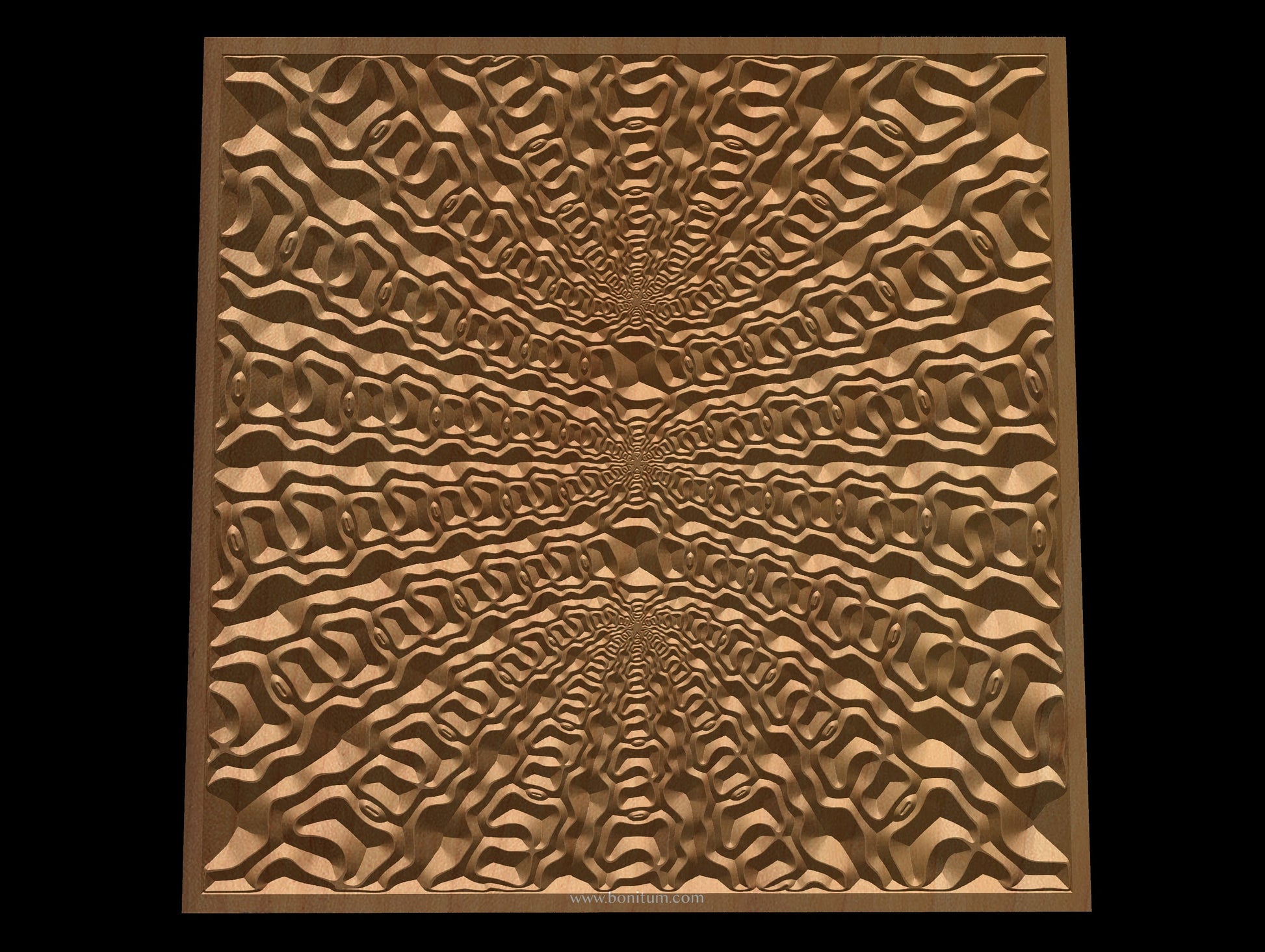 TMGW41 Wavy pattern Vector file for V- bit carving with software Vectric Aspire, Cut3D, ArtCAM - Bonitum CNC Model Studio