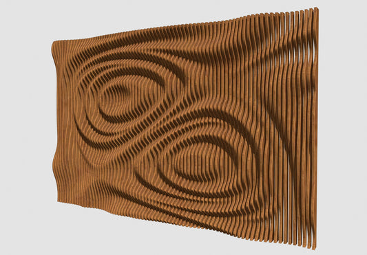 Parametric Wall Art WaveWall1 CNC cutting file - Bonitum CNC Model Studio