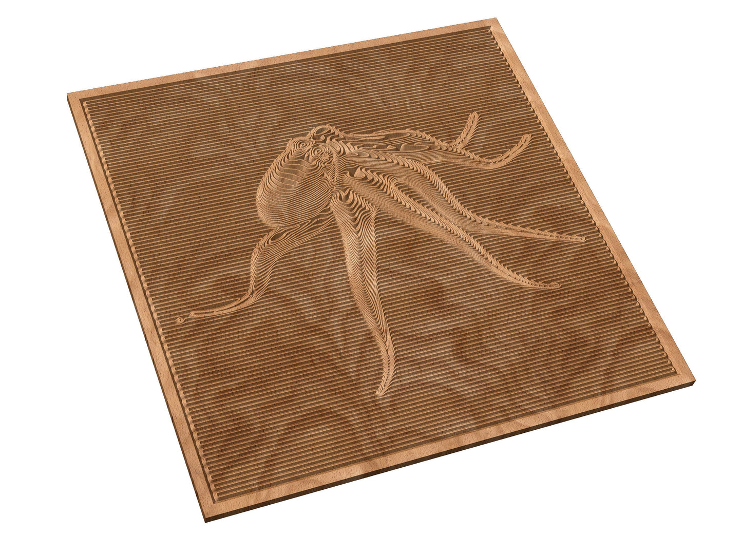 The Vector file for V- bit carving "Octopus" - Bonitum CNC Model Studio