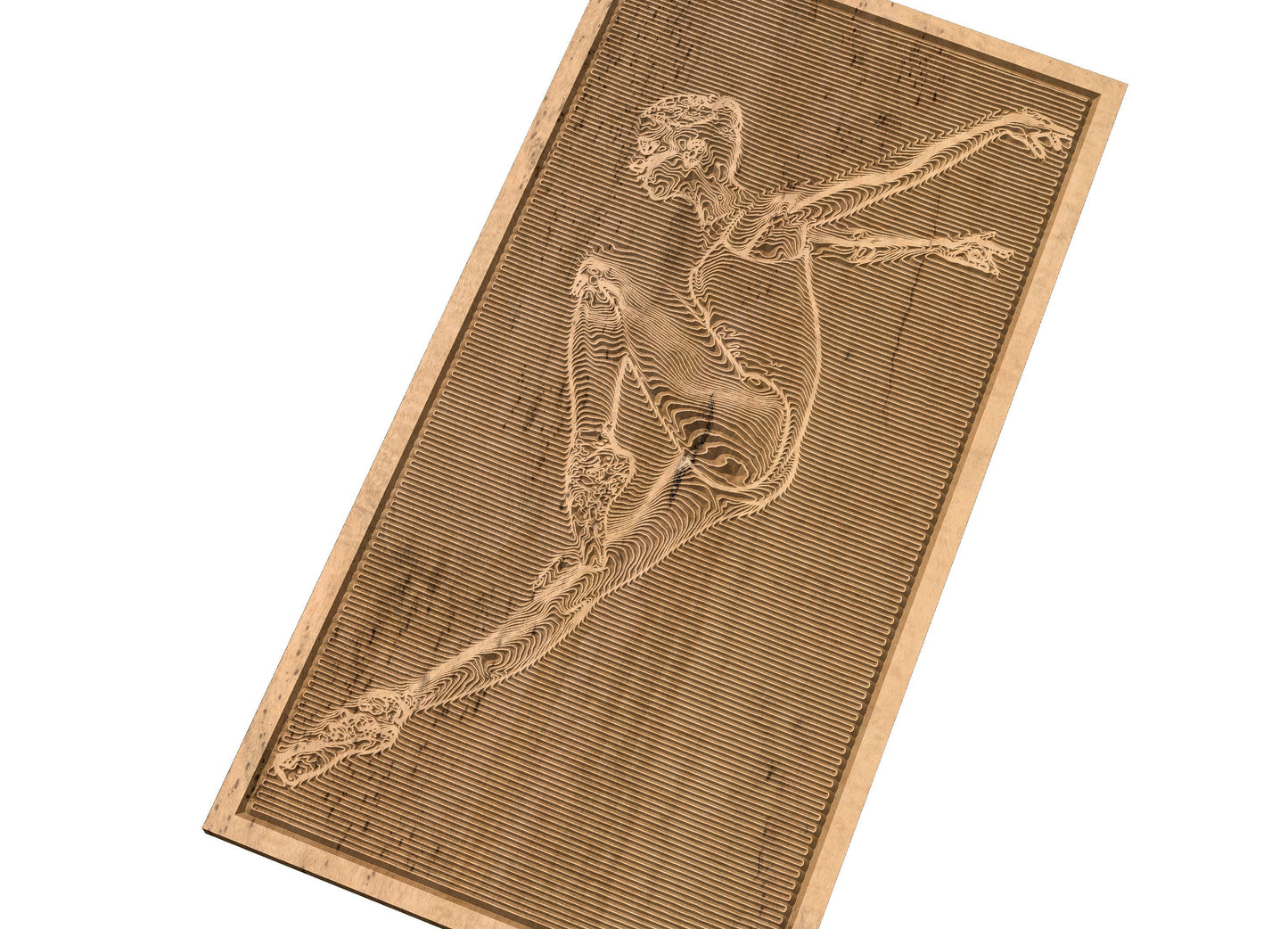 The Vector file for V- bit carving "Ballet Dancer V5" - Bonitum CNC Model Studio