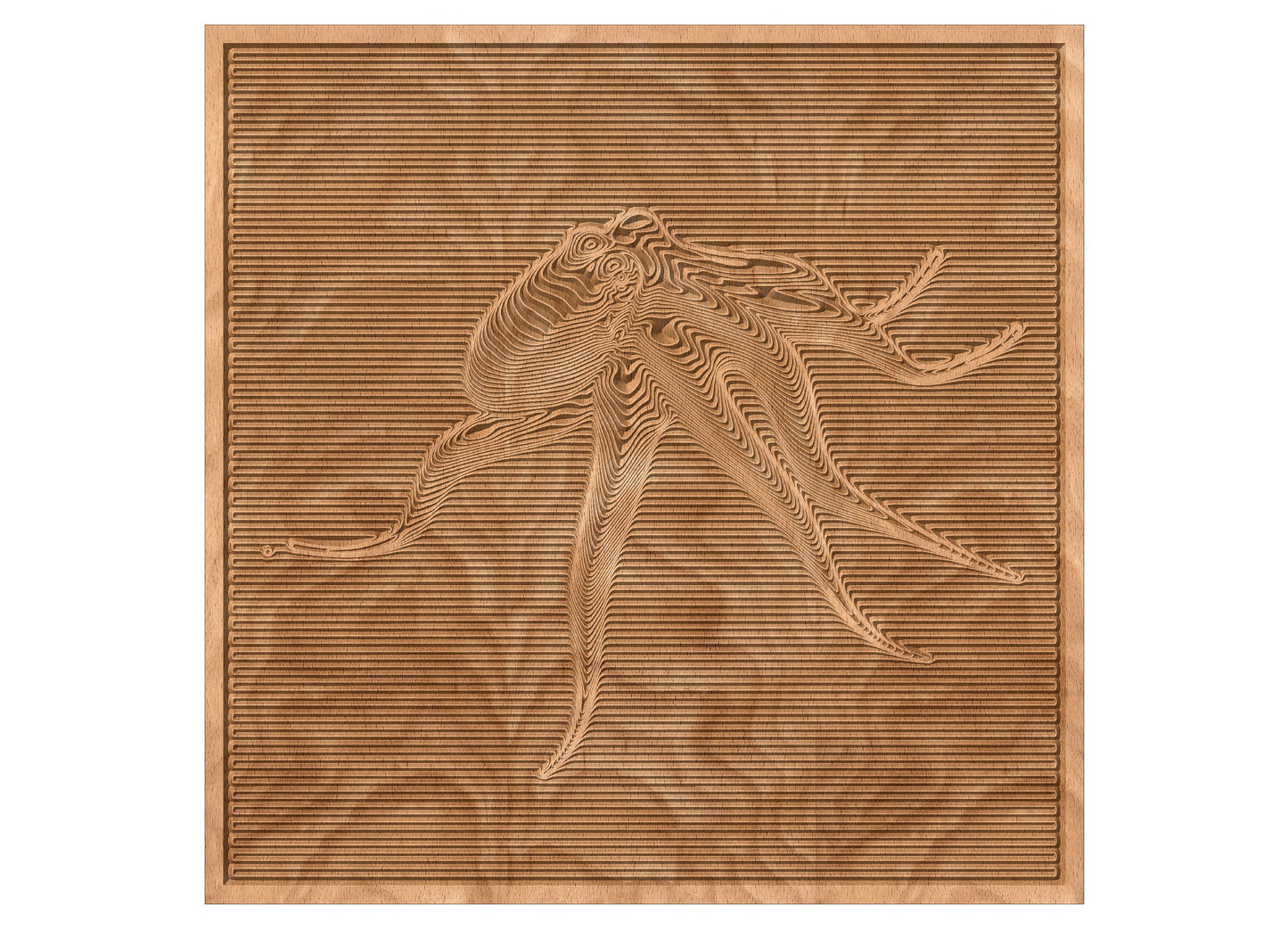 The Vector file for V- bit carving "Octopus" - Bonitum CNC Model Studio