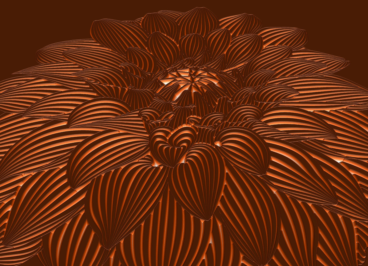 The Vector file for V- bit carving "Dahlia" - Bonitum CNC Model Studio