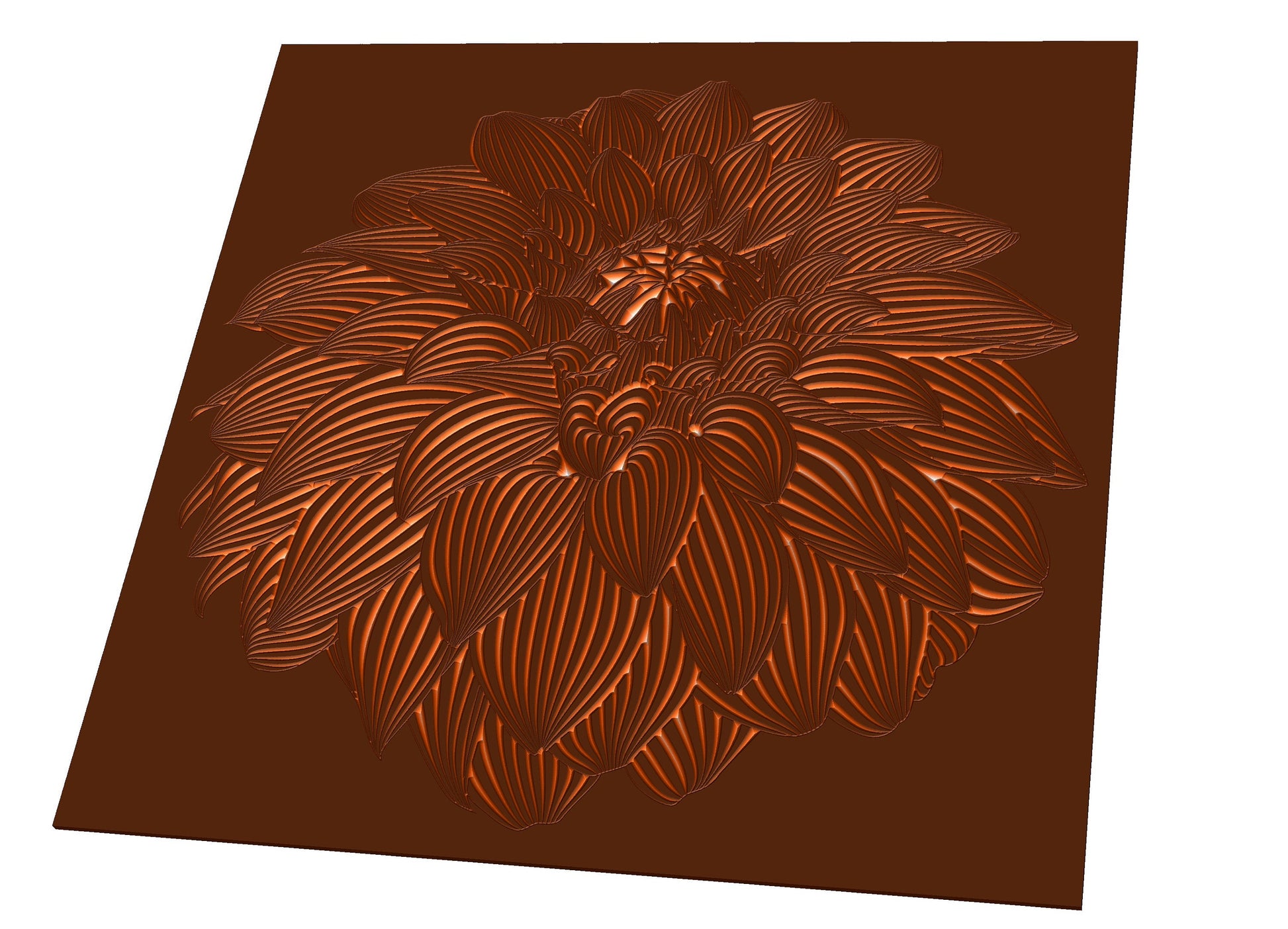 The Vector file for V- bit carving "Dahlia" - Bonitum CNC Model Studio