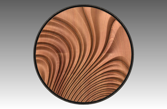 Round wall art table top 3D relief  "CJ 153" - Bonitum CNC Model Studio