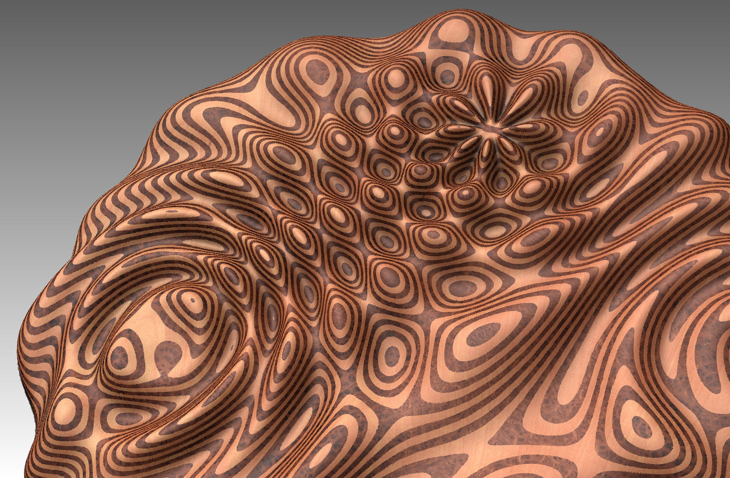 Wavy surface sculpture CNC 3D model SG3667 - Bonitum CNC Model Studio