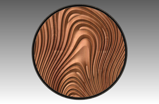 Round wall art table top 3D relief  "CJ 162" - Bonitum CNC Model Studio