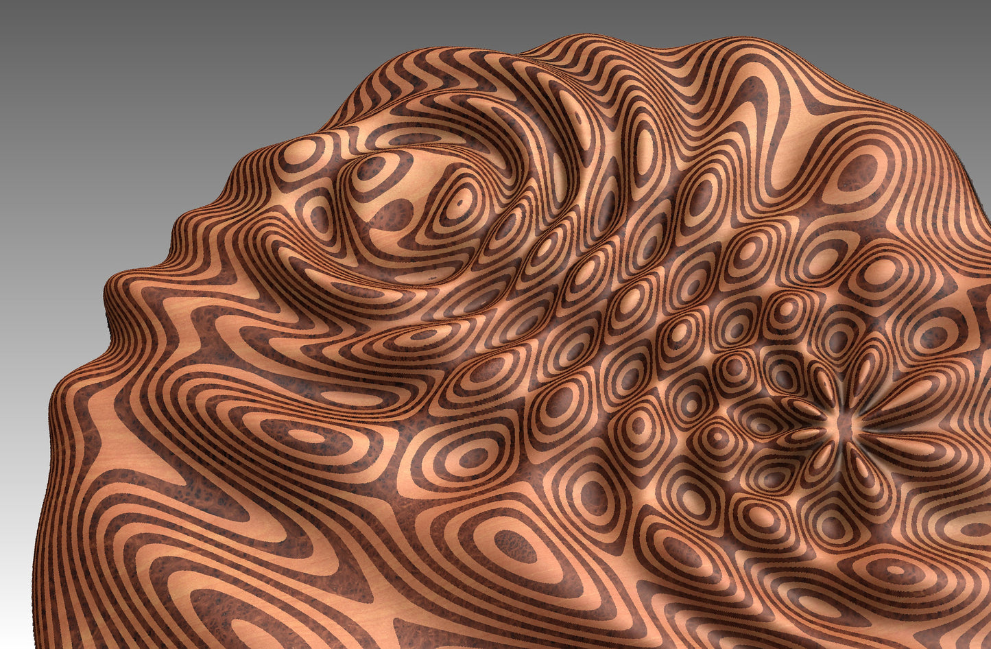 Wavy surface sculpture CNC 3D model SG3667 - Bonitum CNC Model Studio