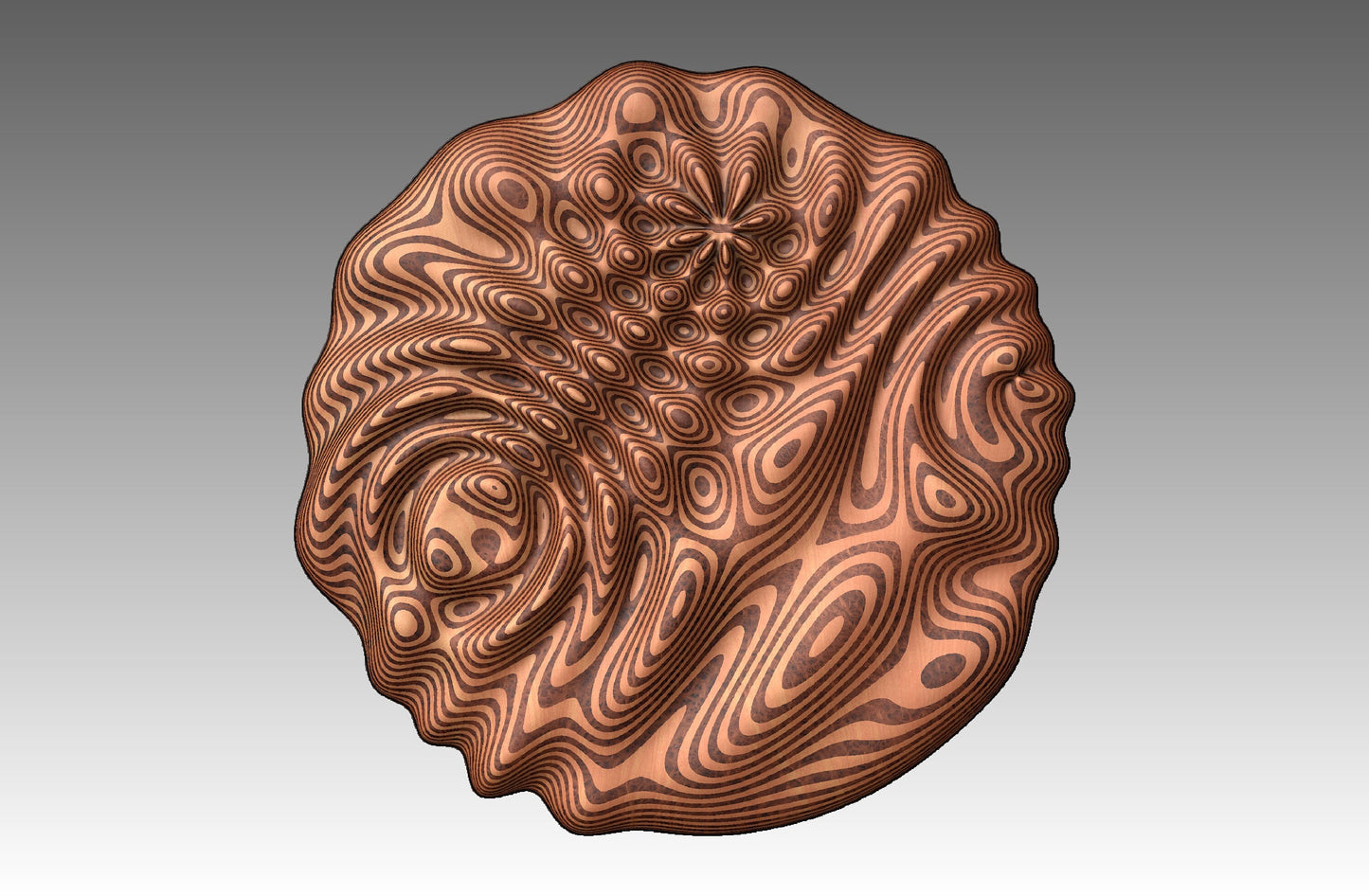 Wavy surface sculpture CNC 3D model SG3667 - Bonitum CNC Model Studio