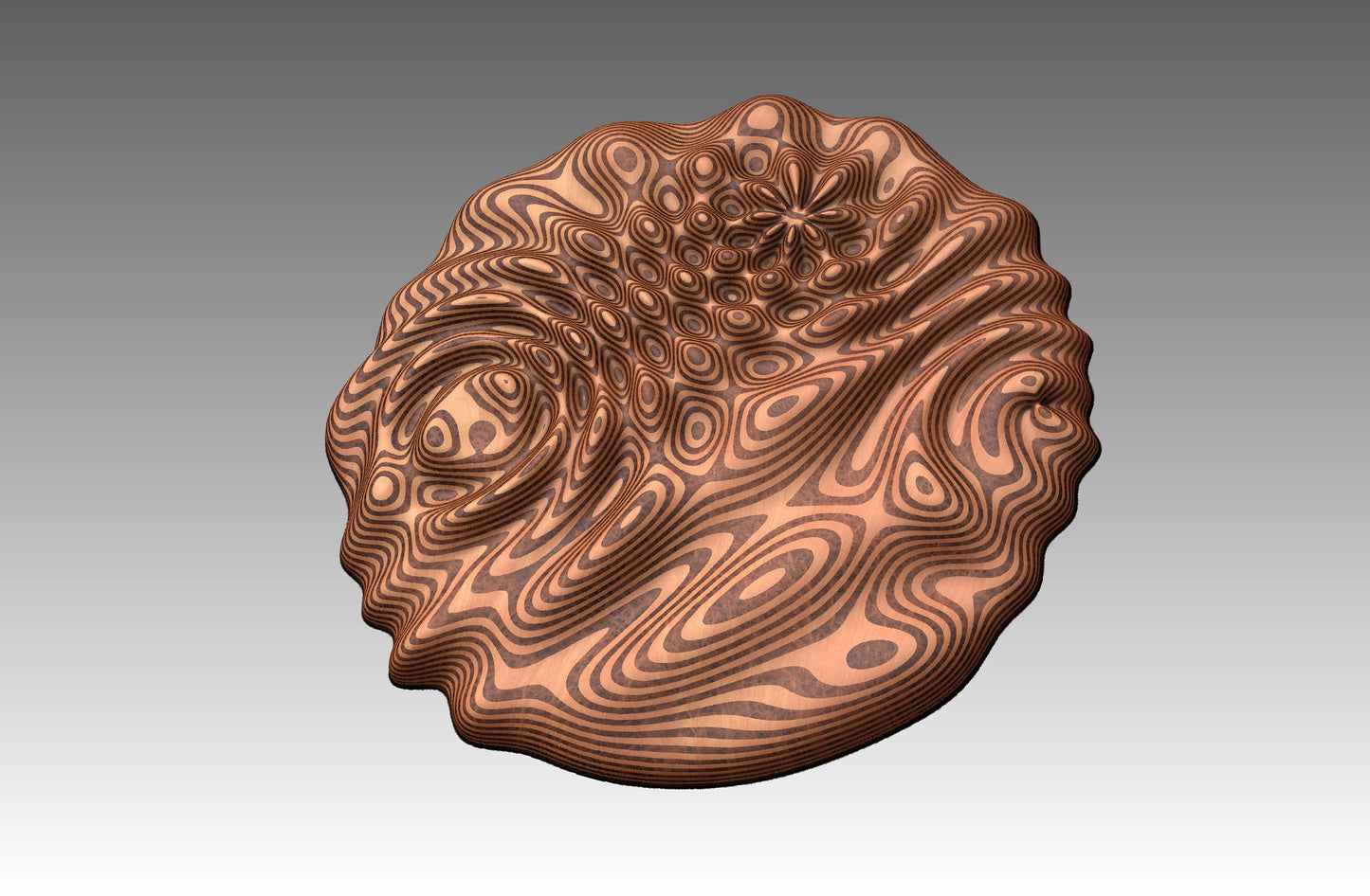 Wavy surface sculpture CNC 3D model SG3667 - Bonitum CNC Model Studio