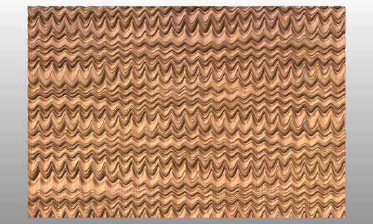 TTWave1 Wavy pattern 3D model for CNC machining with software Vectric Aspire, Cut3D, ArtCAM - Bonitum CNC Model Studio