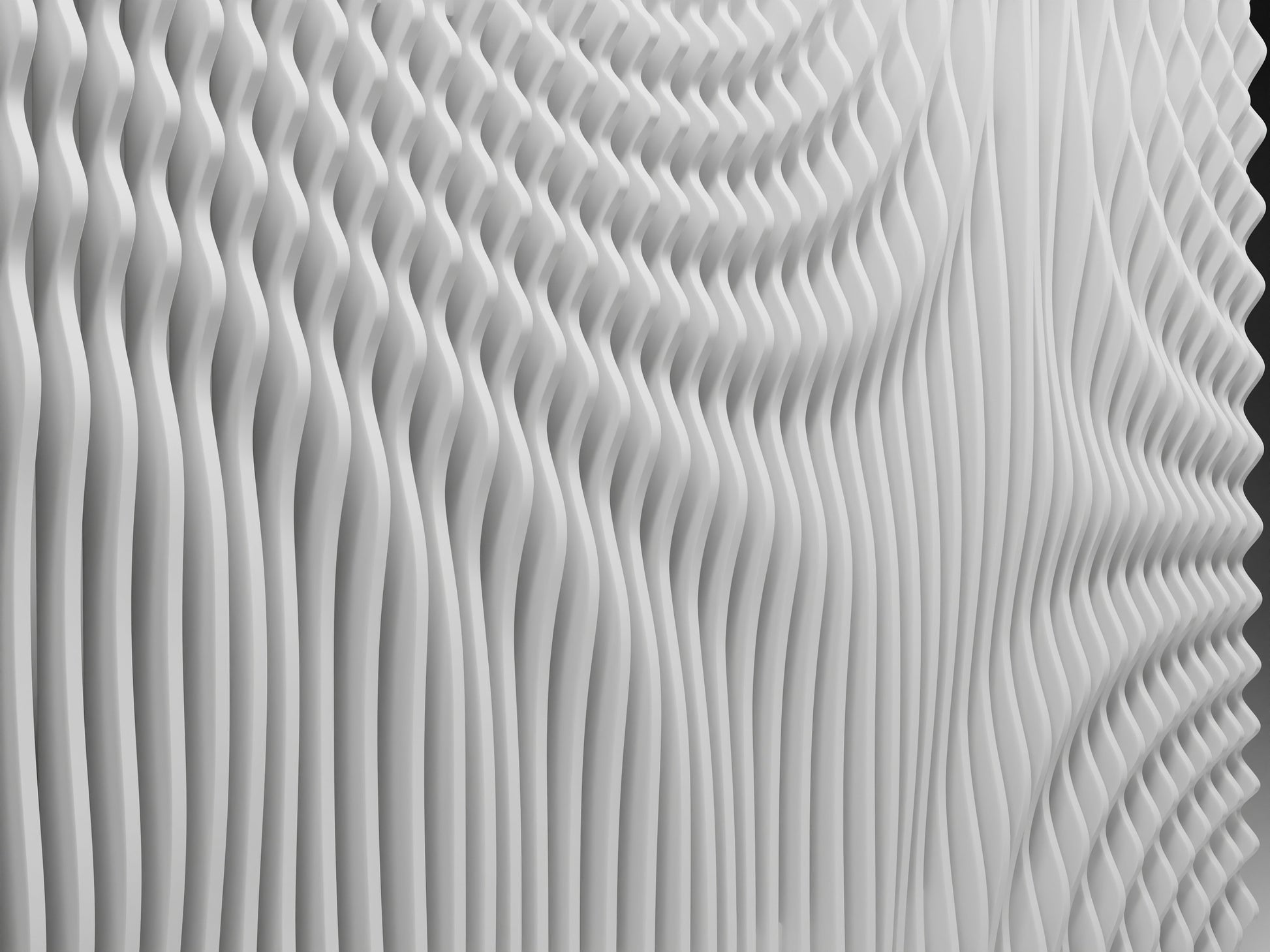 Parametric wallart CNC cutting file "WAVES4819" and 3d relief - Bonitum CNC Model Studio