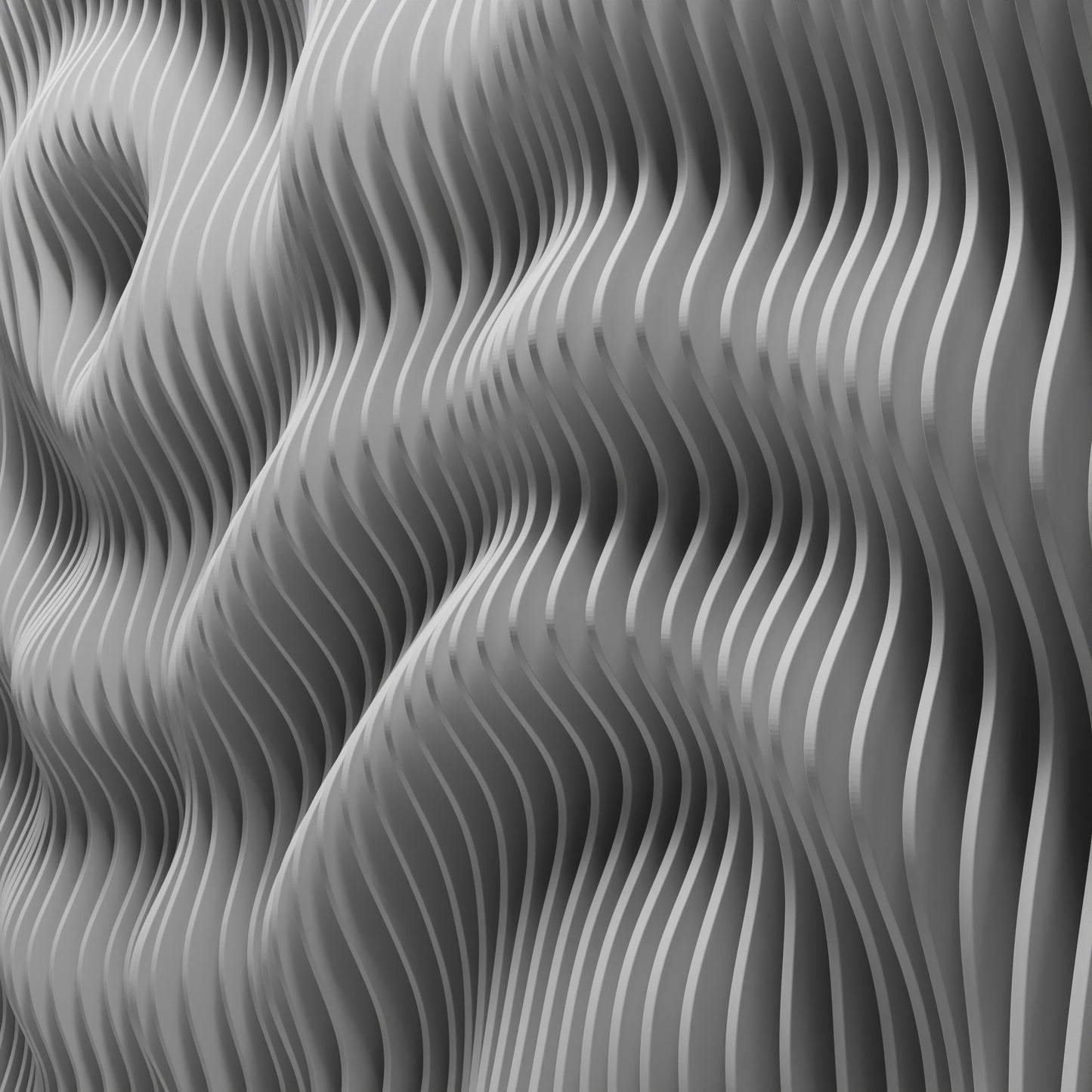 Parametric wallart CNC cutting file "Wave 8-16" and 3d relief - Bonitum CNC Model Studio