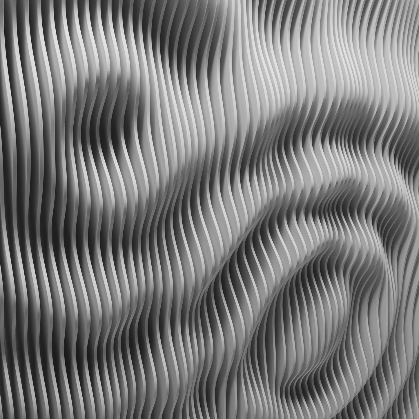 Parametric wallart CNC cutting file "Wave 8-16" and 3d relief - Bonitum CNC Model Studio