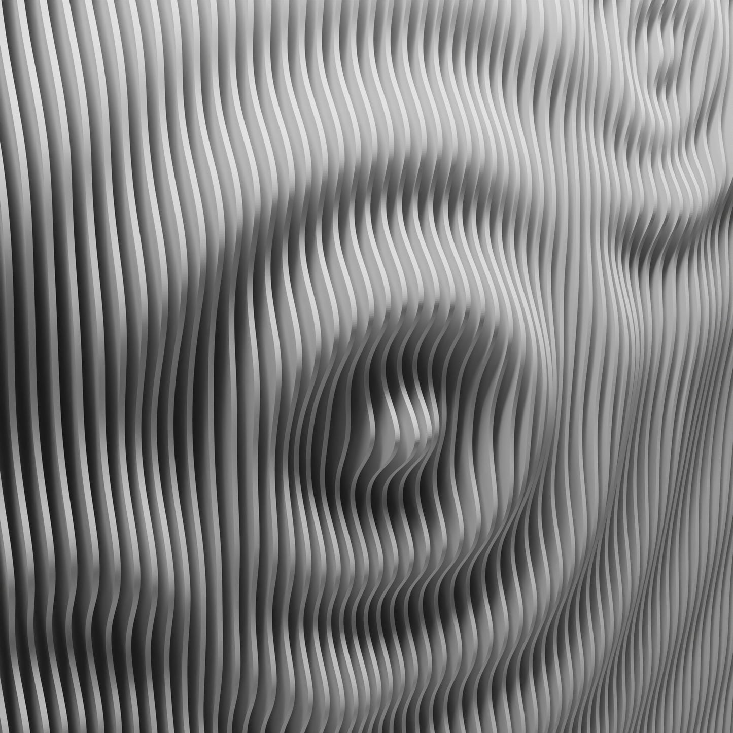 Parametric wallart CNC cutting file "Wave 7-17-6" and 3d relief - Bonitum CNC Model Studio