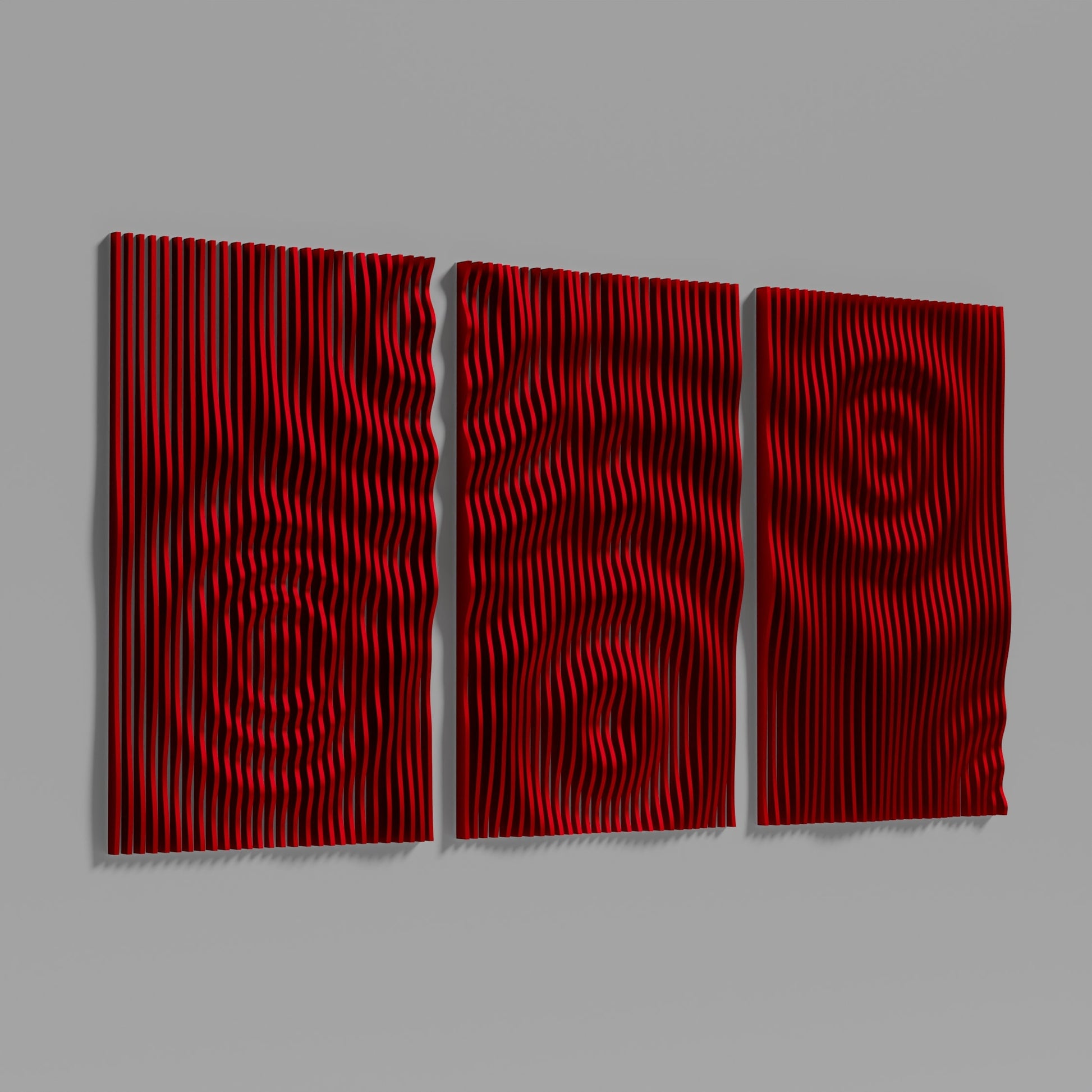 Wave Wall Art 3 parametric CNC cutting file - Bonitum CNC Model Studio