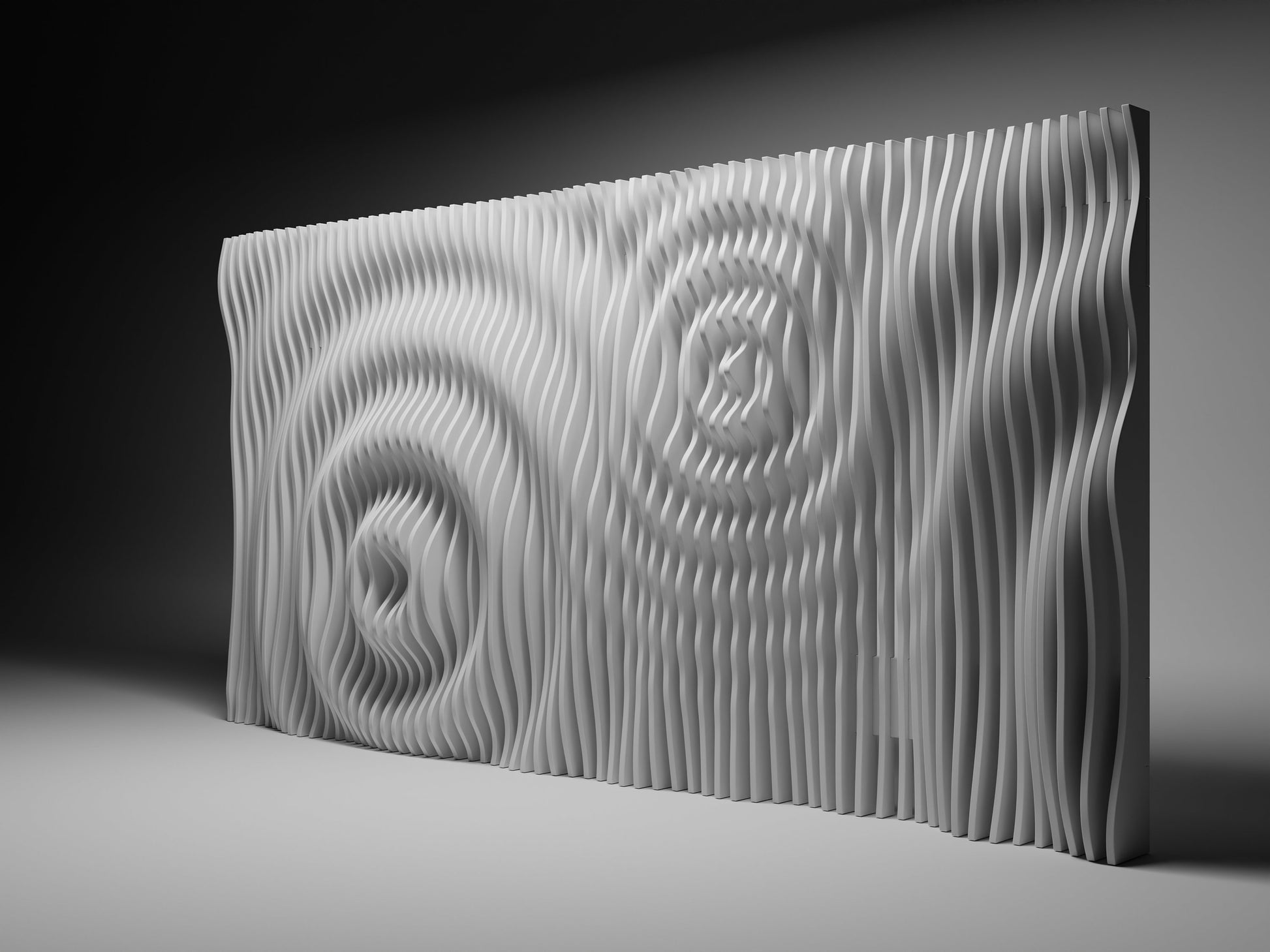 Parametric Wall Art WaveWall65 CNC cutting file - Bonitum CNC Model Studio