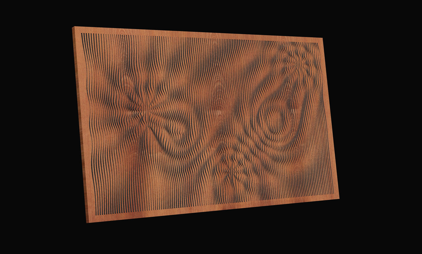 Waves 3666 CNC V-Carve engraving file - Bonitum CNC Model Studio