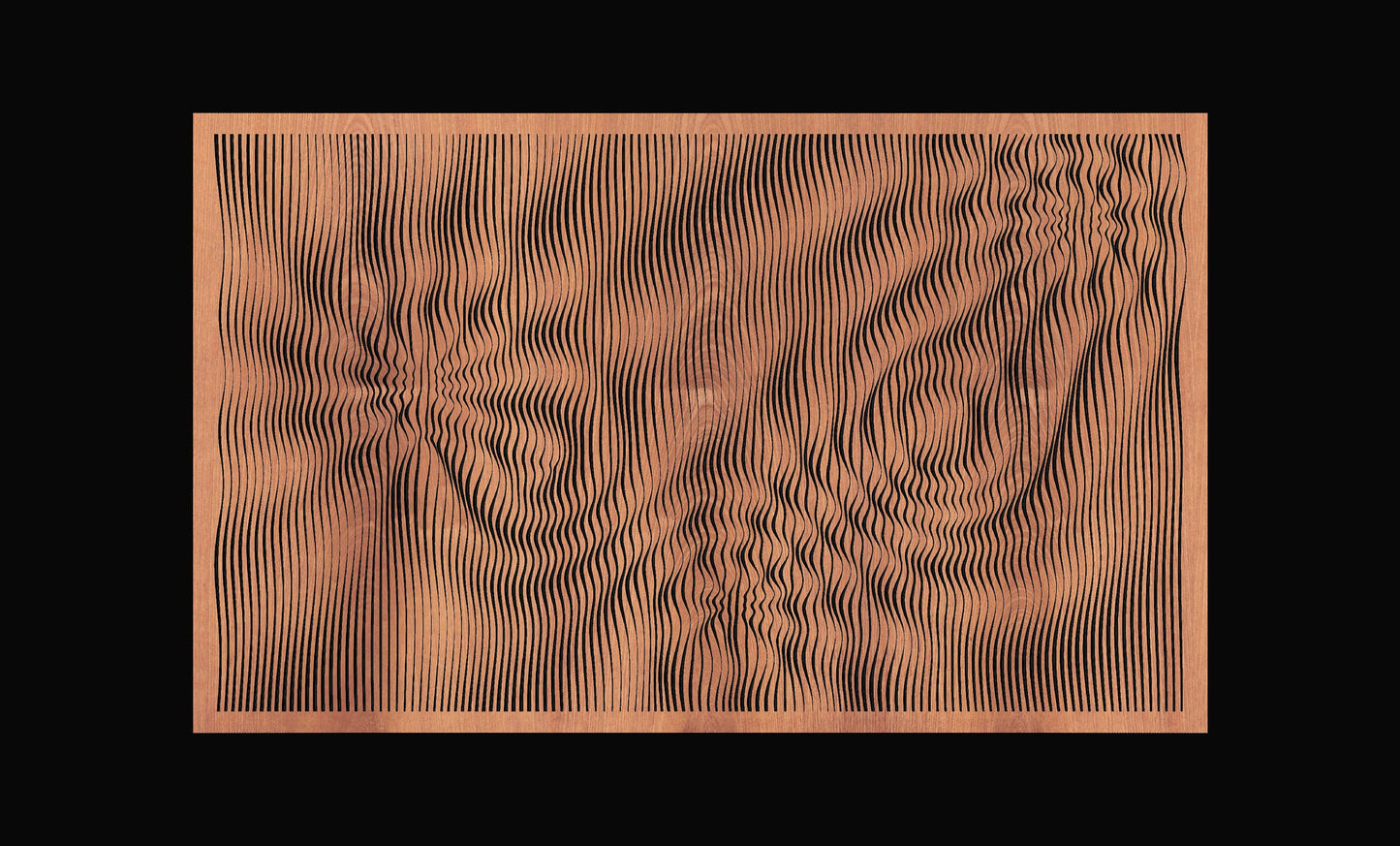 Waves 3666 CNC V-Carve engraving file - Bonitum CNC Model Studio