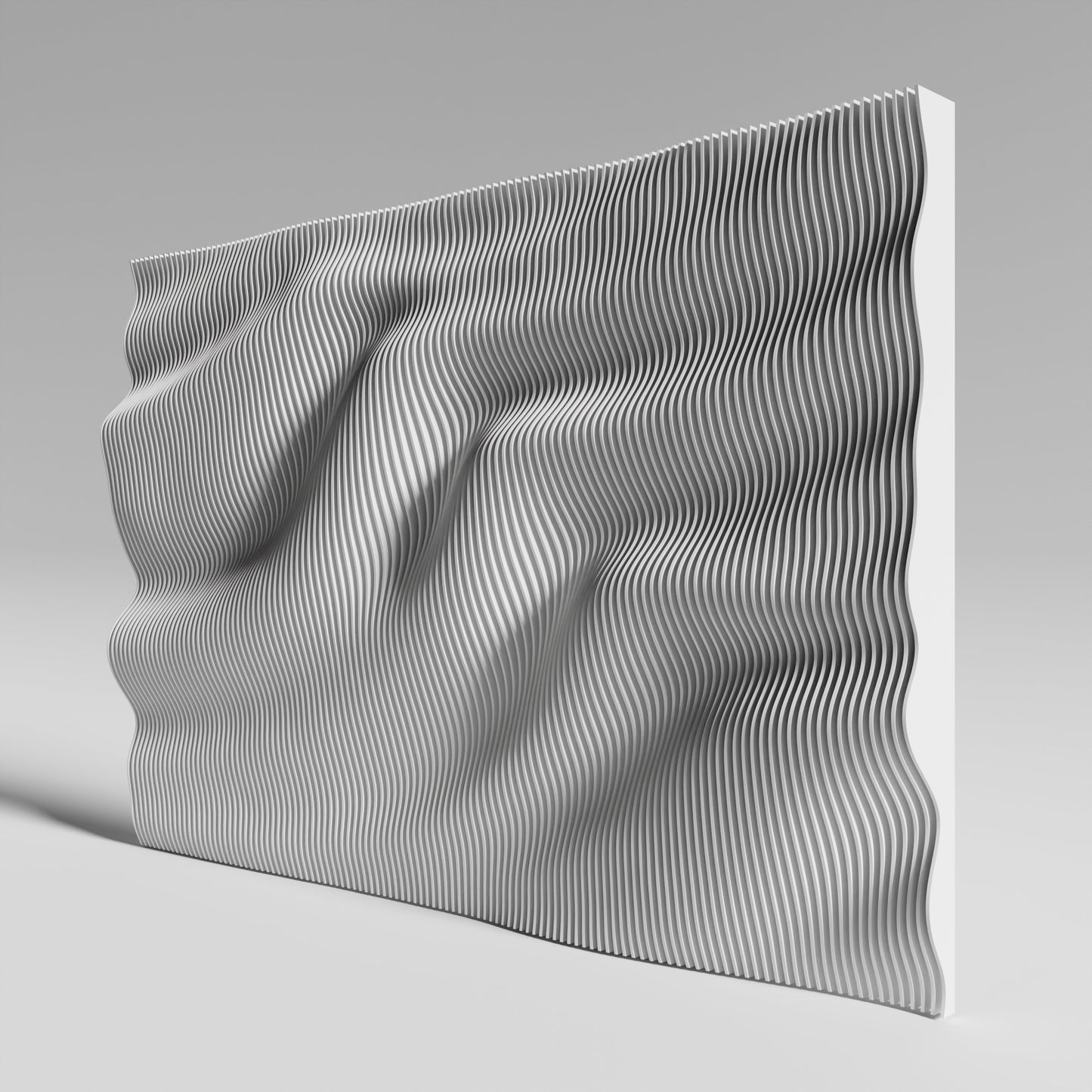 Parametric "Wave wall 5" CNC cutting file - Bonitum CNC Model Studio