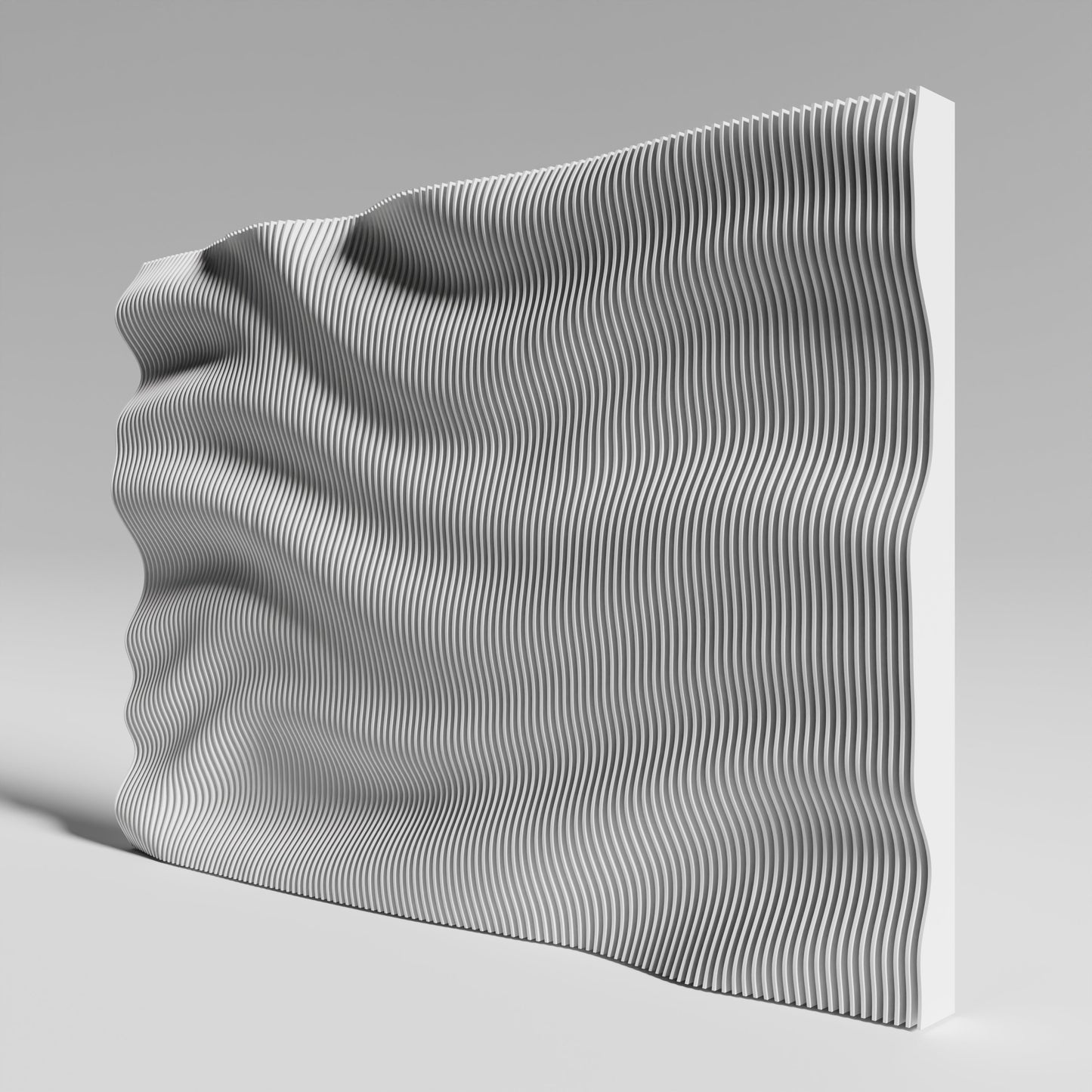 Parametric "Wave wall 6" CNC cutting file - Bonitum CNC Model Studio