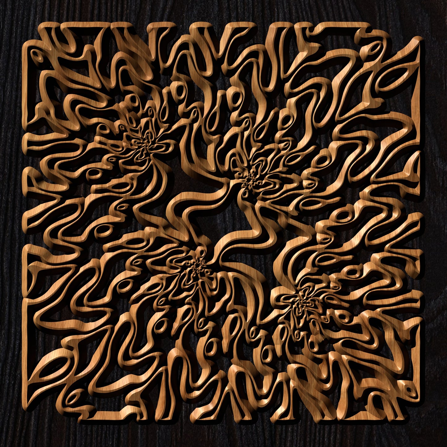 TMGW2 Wavy pattern Vector file for V- bit carving with software Vectric Aspire, Cut3D, ArtCAM - Bonitum CNC Model Studio