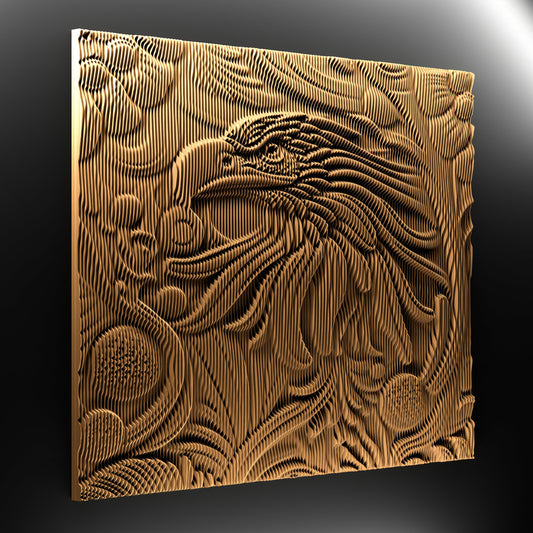 Parametric Wall Art EAGLE 1 - Bonitum CNC Model Studio