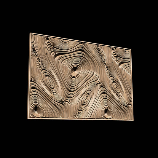 RedNafta3s Wavy pattern Vector file for V- bit carving with software Vectric Aspire, Cut3D, ArtCAM - Bonitum CNC Model Studio