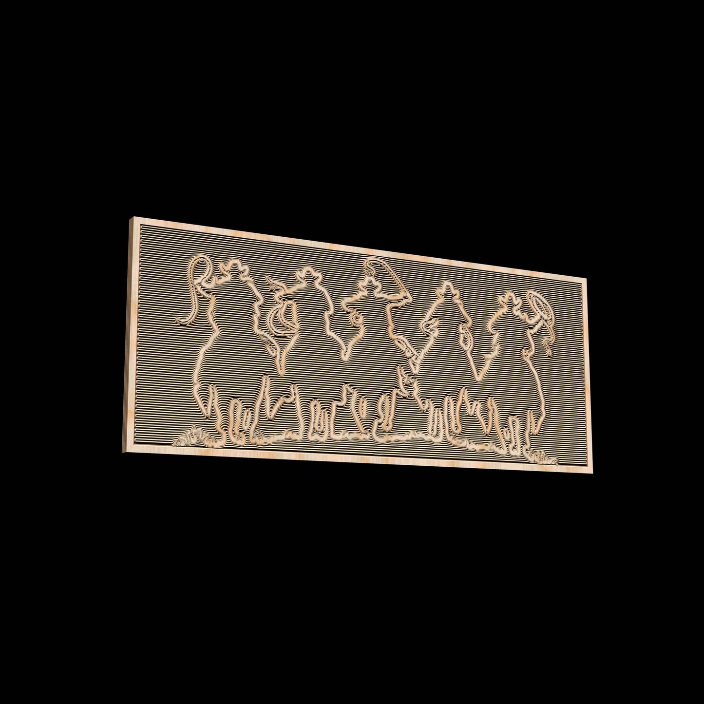 The Vector file for V- bit carving "Cowboys" - Bonitum CNC Model Studio