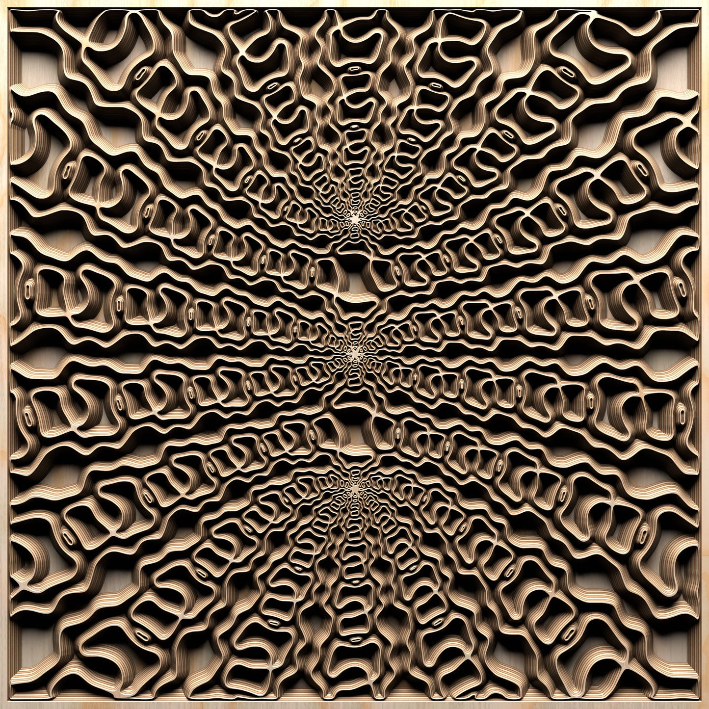 TMGW41 Wavy pattern Vector file for V- bit carving with software Vectric Aspire, Cut3D, ArtCAM - Bonitum CNC Model Studio