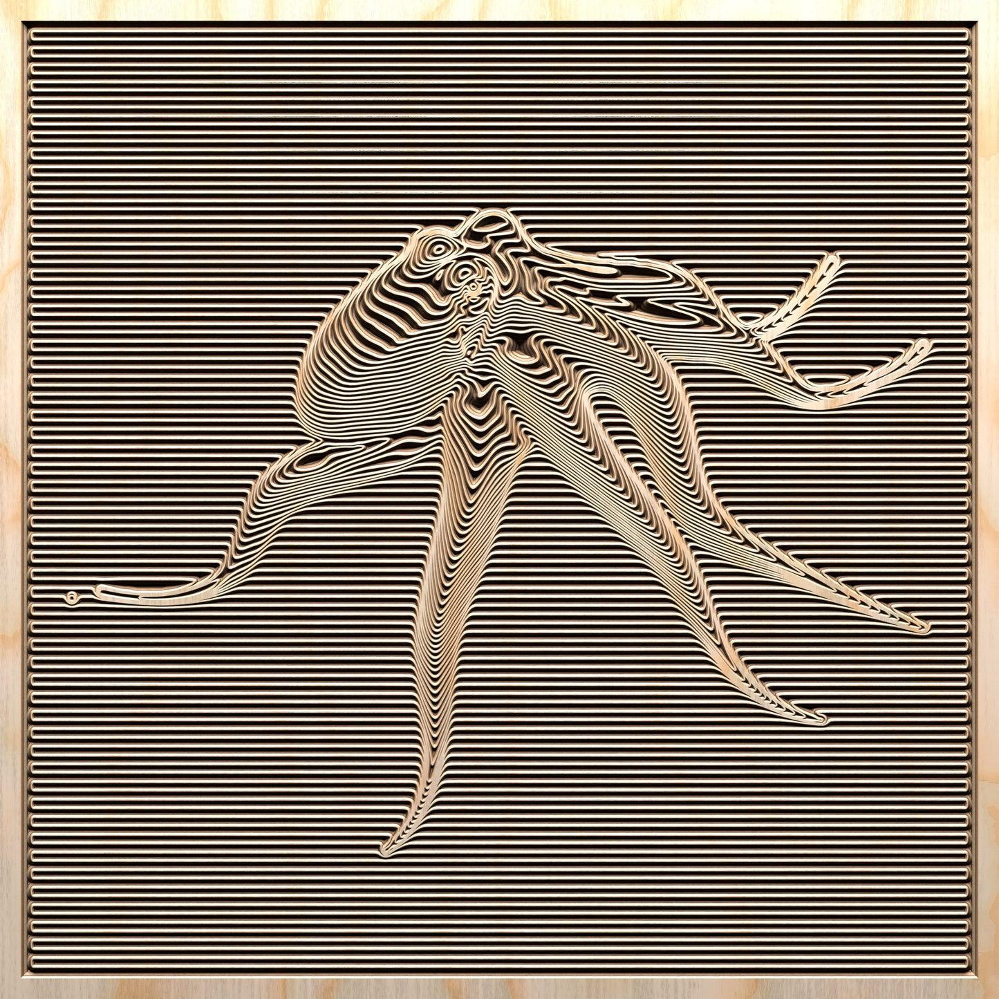 The Vector file for V- bit carving "Octopus" - Bonitum CNC Model Studio