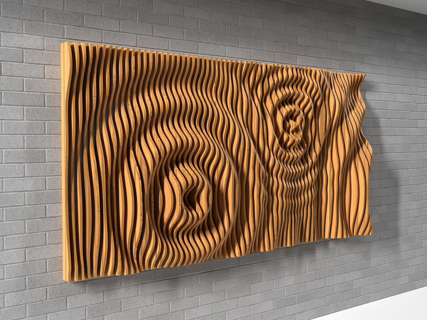 Parametric Wall Art WaveWall65 CNC cutting file - Bonitum CNC Model Studio