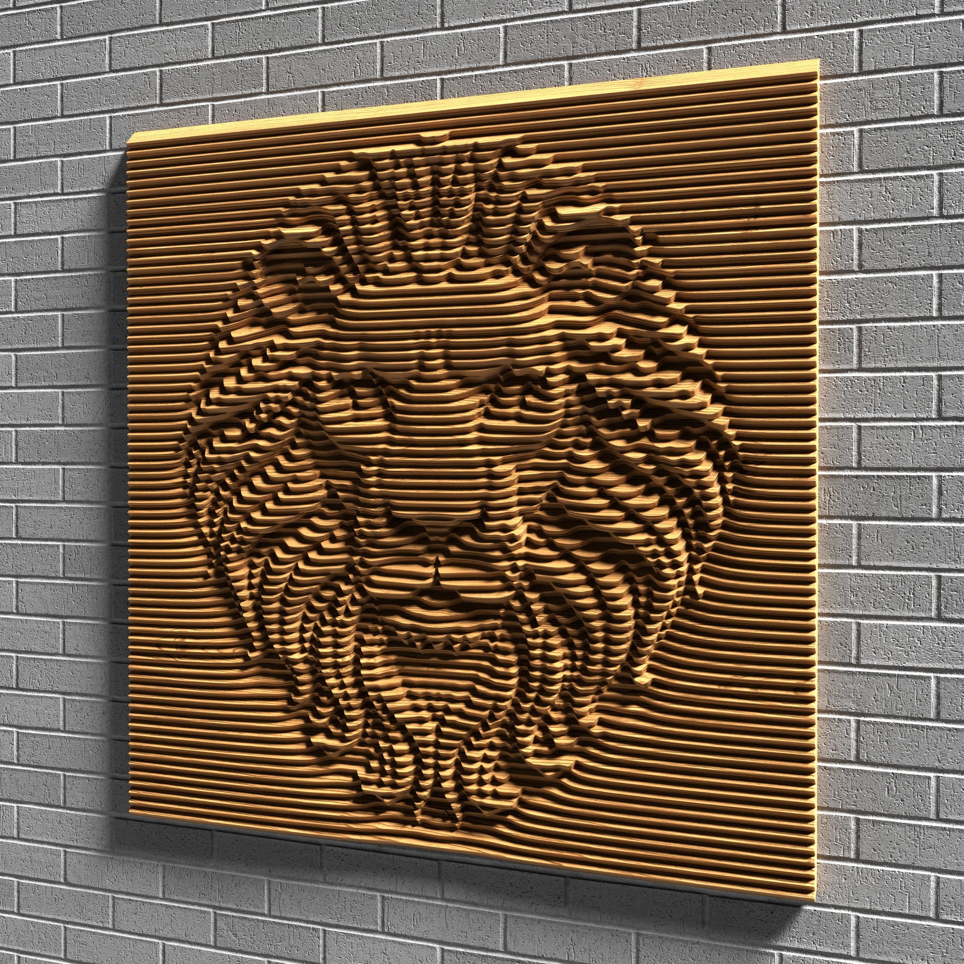 Parametric Wall Art LION HEAD V2 - Bonitum CNC Model Studio