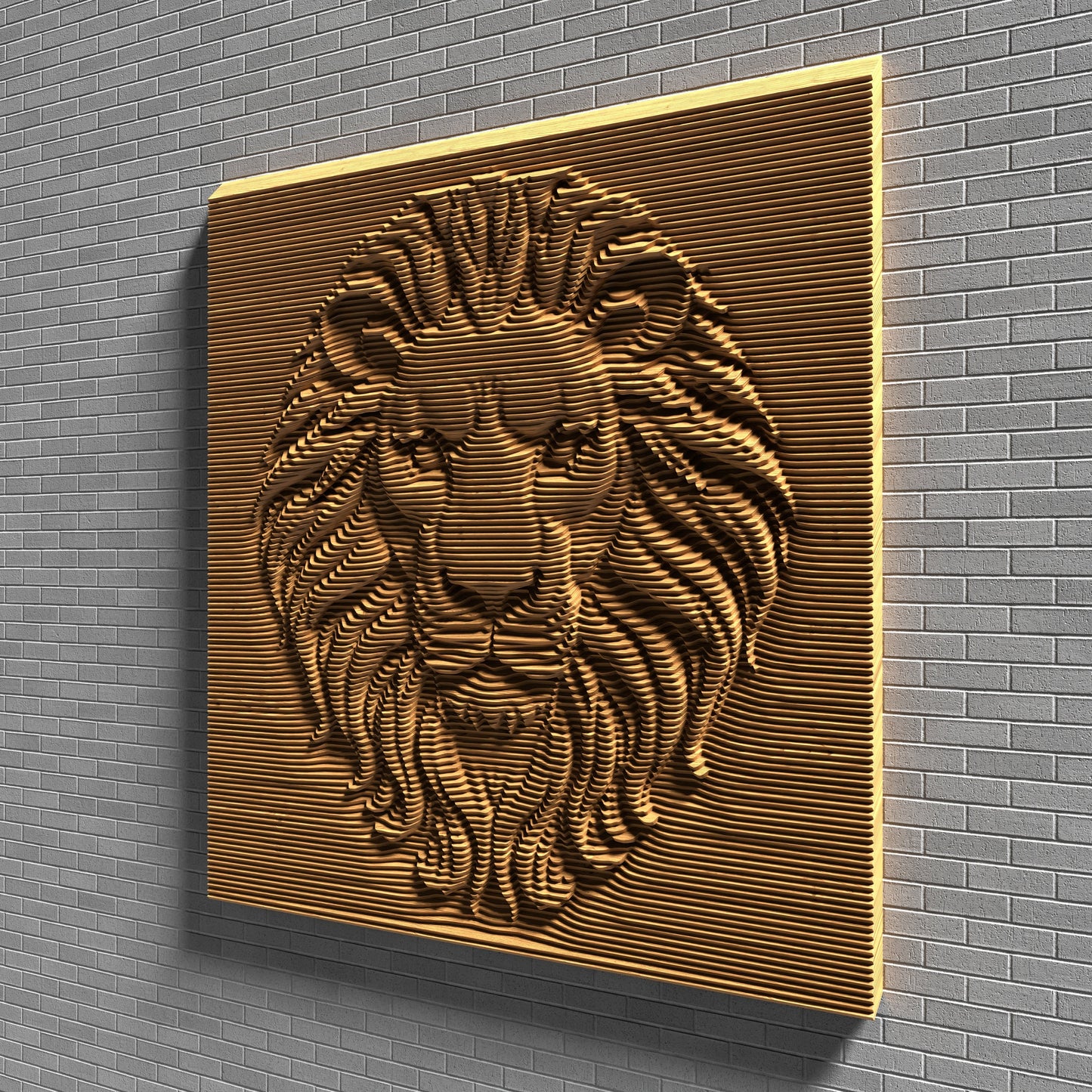 Parametric Wall Art LION HEAD V2 - Bonitum CNC Model Studio