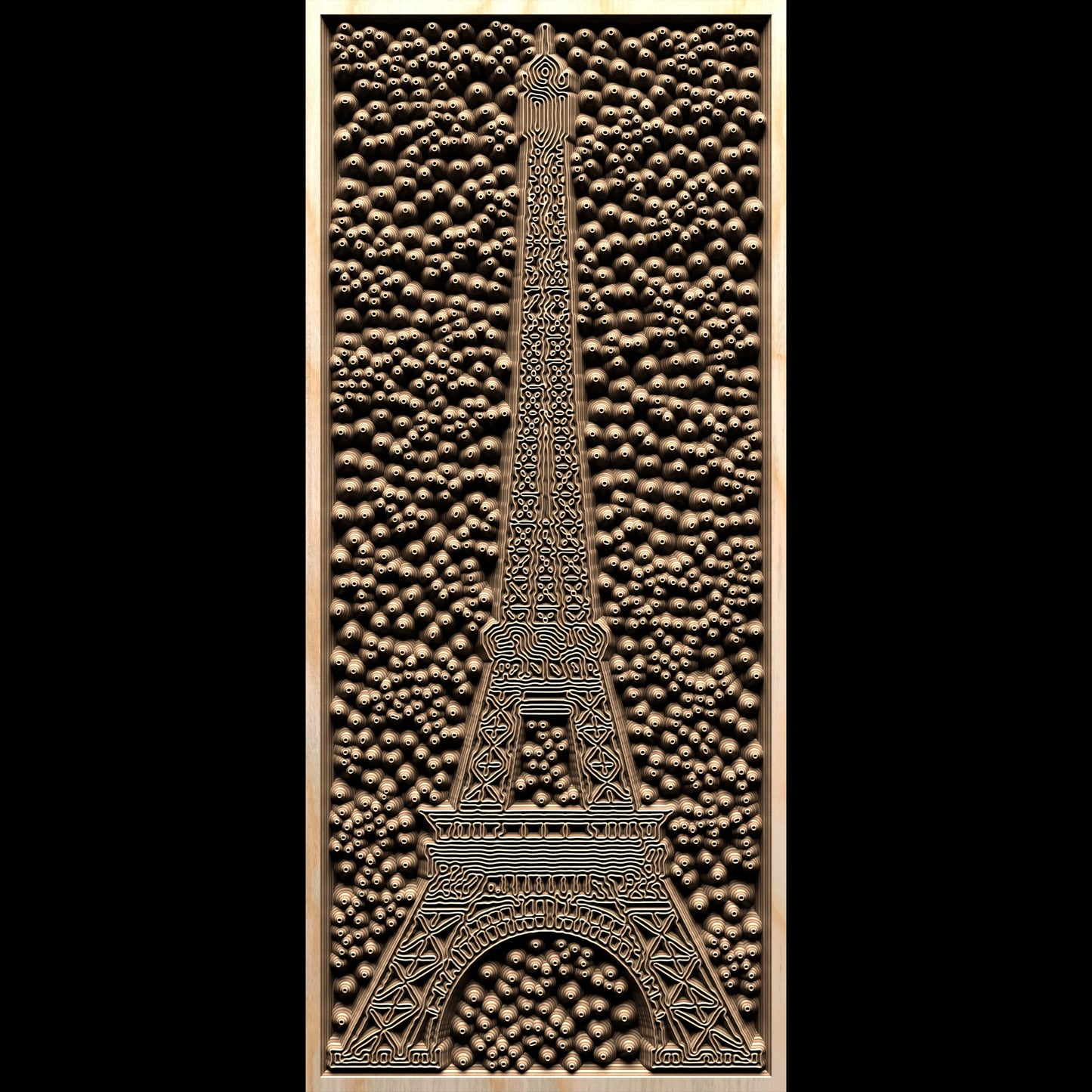 Paris Eifel Tower V-Carve vectors - Bonitum CNC Model Studio