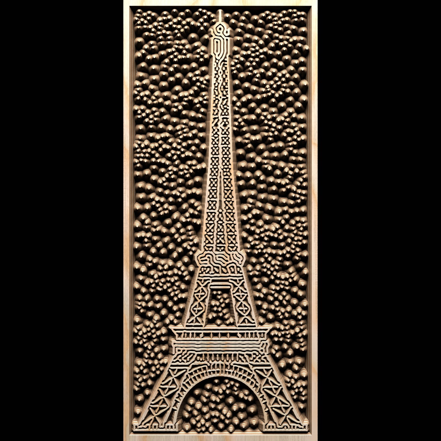 Paris Eifel Tower V-Carve vectors - Bonitum CNC Model Studio