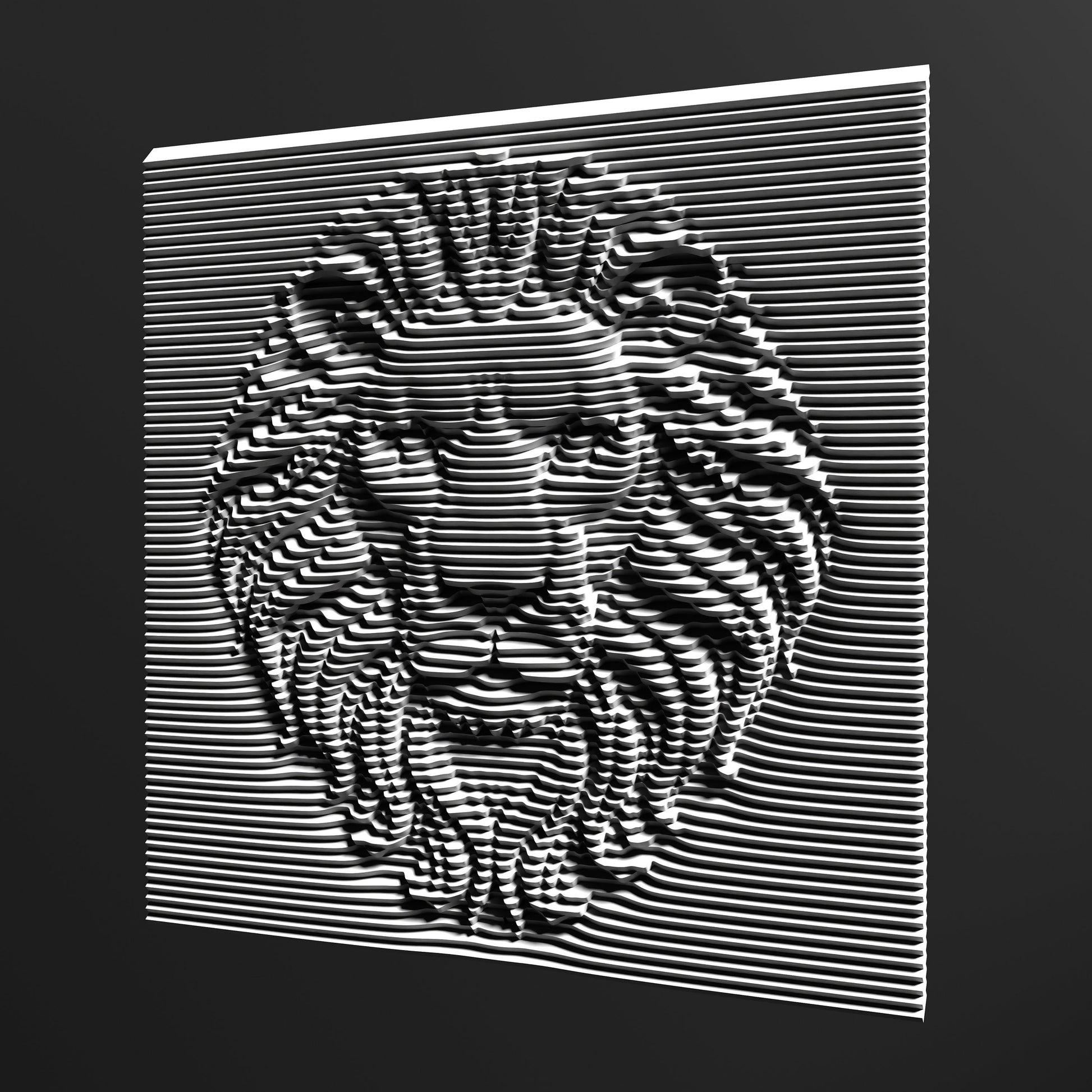 Parametric Wall Art LION HEAD V2 - Bonitum CNC Model Studio